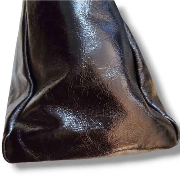 HOBO Sheila Medium Top handle Crossbody Shoulder Satchel Black Leather. - Picture 8 of 16